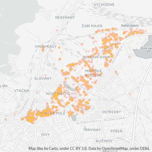 831 04 Teplotná mapa obchodnej hustoty