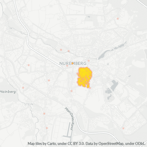 Heatmap für plz 90459
