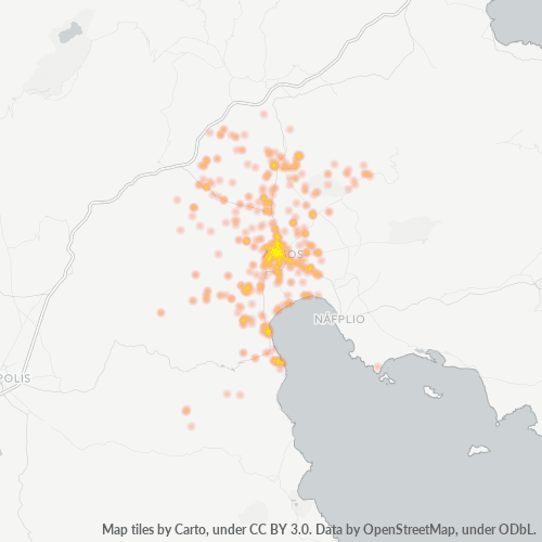 212 00 Χάρτης θερμότητας πυκνότητας επιχείρησης