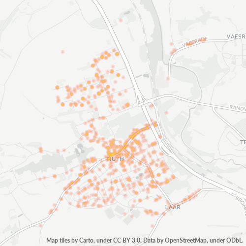 Heatmap voor postcode 6361