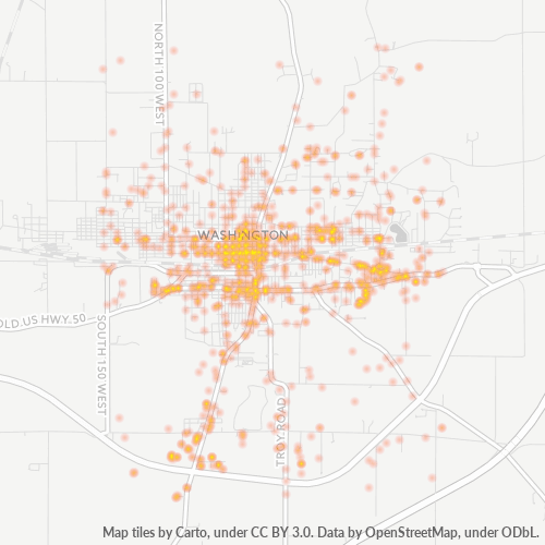 47501 Business Density Heatmap