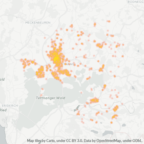 Heatmap für plz 88069