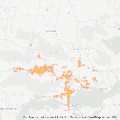 Heatmap für plz 02681