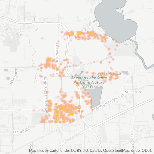 77044 Business Density Heatmap