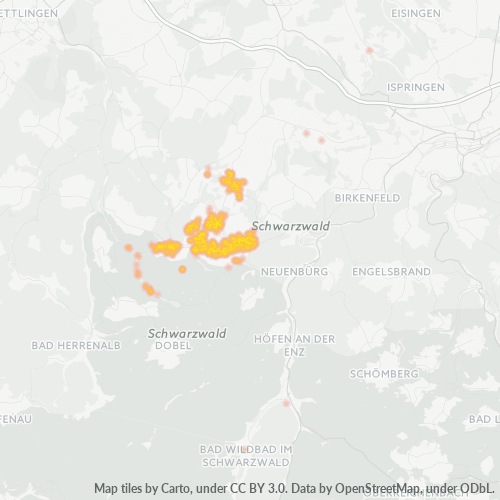 Heatmap für plz 75334