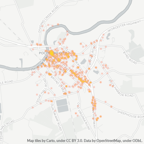 21851 Business Density Heatmap