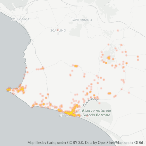 Mappa di calore per cap 58043