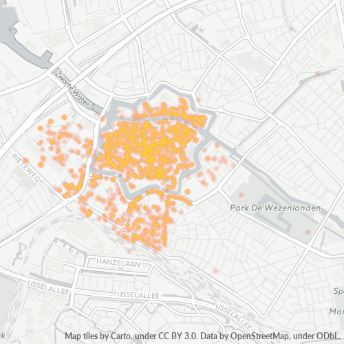 Heatmap voor postcode 8011
