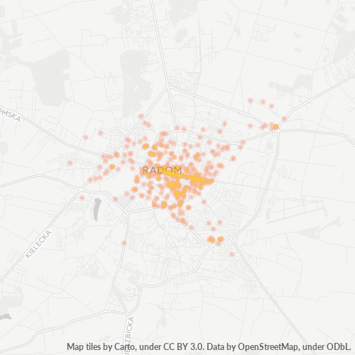 26-610 Mapa intensywności działalności gospodarczej