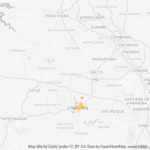 18013-000 Mapa de calor de densidad empresarial
