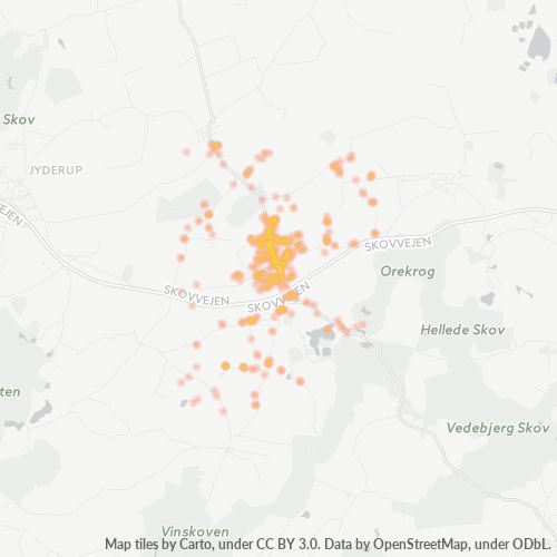 4440 Heatmap over forretningstæthed