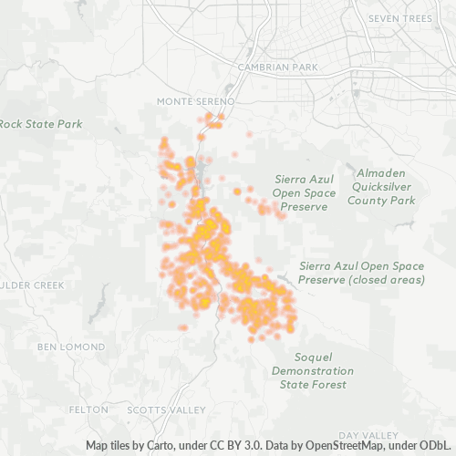 95033 Business Density Heatmap