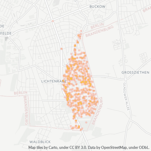 Heatmap für plz 12309