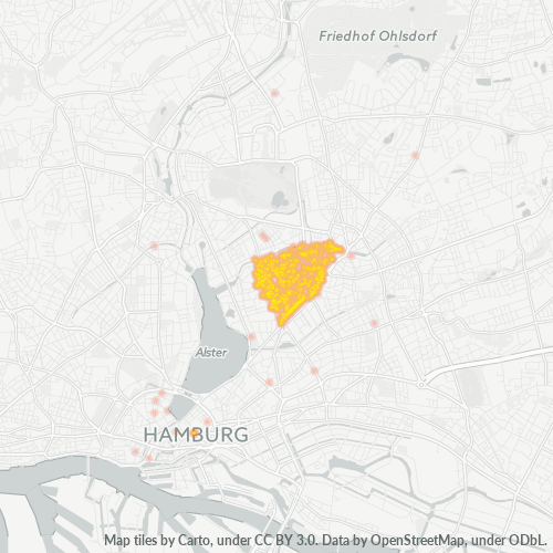 22083 Standortdichte-Heatmap