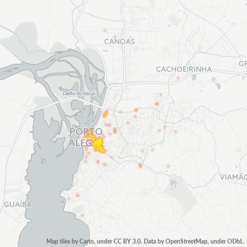 90040-000 Mapa de calor de densidad empresarial