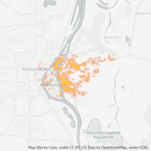 Heatmap für plz 39114