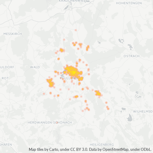 Heatmap für plz 88630