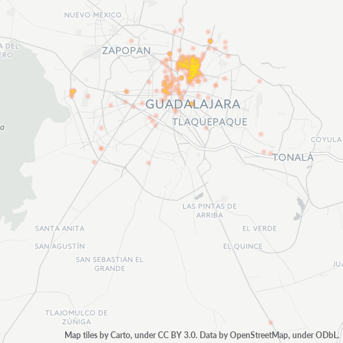44290 Mapa de calor de densidad empresarial