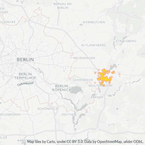 Heatmap für plz 15562