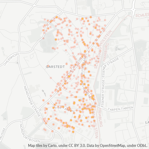 22848 Standortdichte-Heatmap
