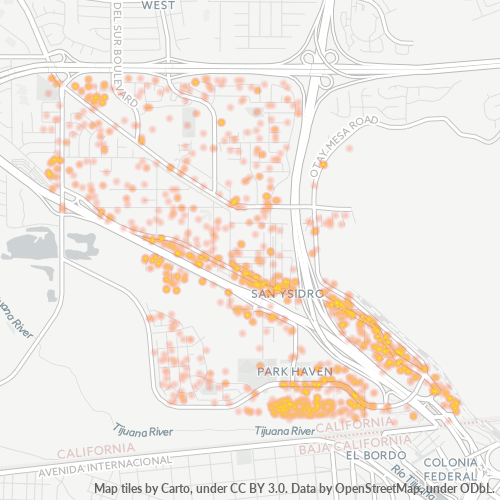 92173 Business Density Heatmap