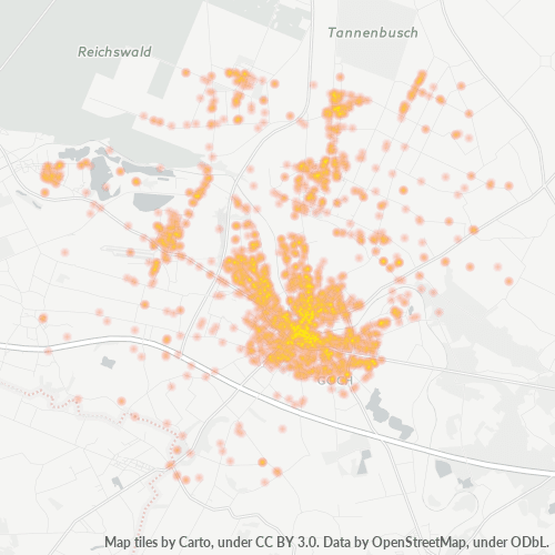 Heatmap für plz 47574