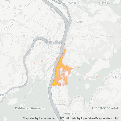 Heatmap für plz 56076