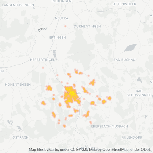 Heatmap für plz 88348