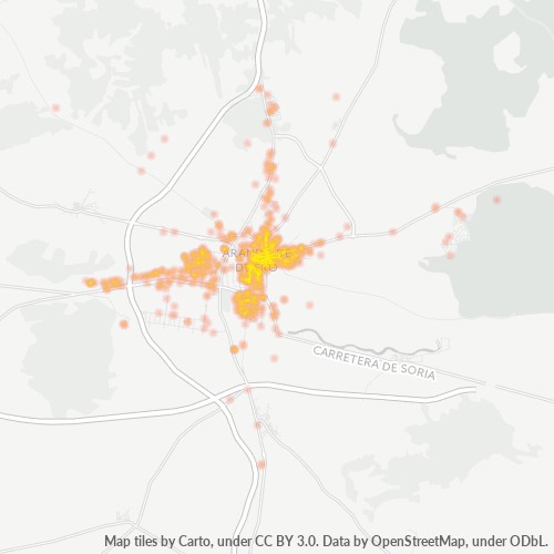 09400 Mapa de calor de densidad empresarial