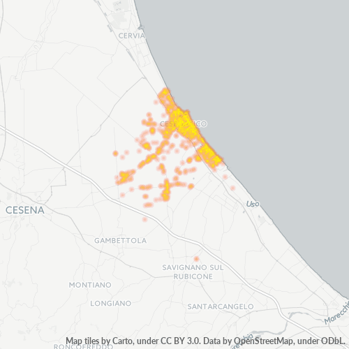 Mappa di calore per cap 47042