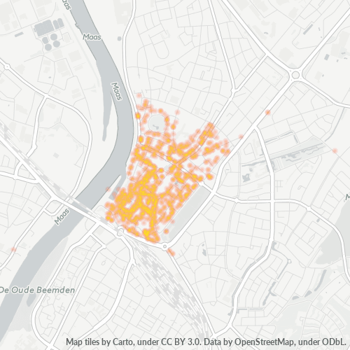 Heatmap voor postcode 5911
