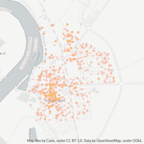 Heatmap für plz 64579
