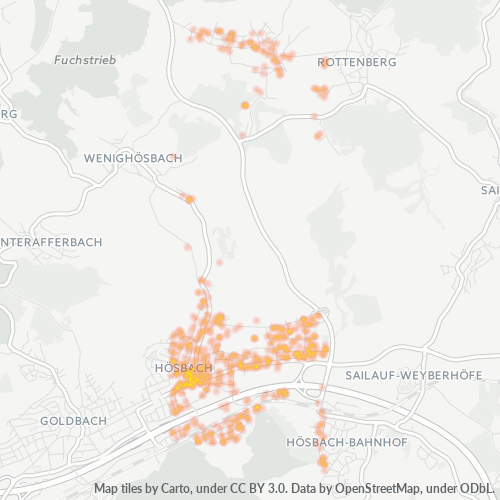 Heatmap für plz 63768