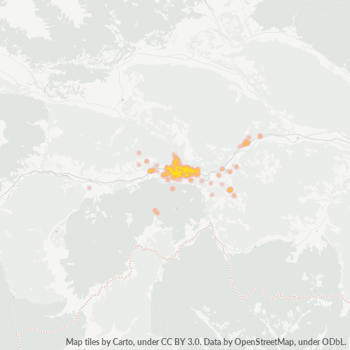 Heatmap für postleitzahl 8850