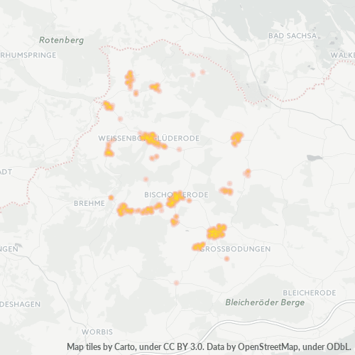Heatmap für plz 37345