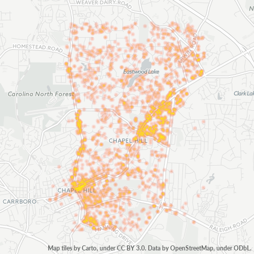 27514 Business Density Heatmap