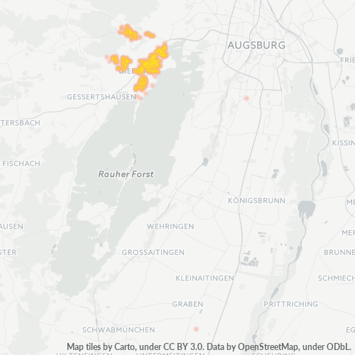Heatmap für plz 86420