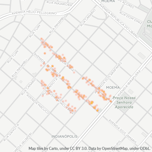04515-000 Mapa de calor de densidad empresarial
