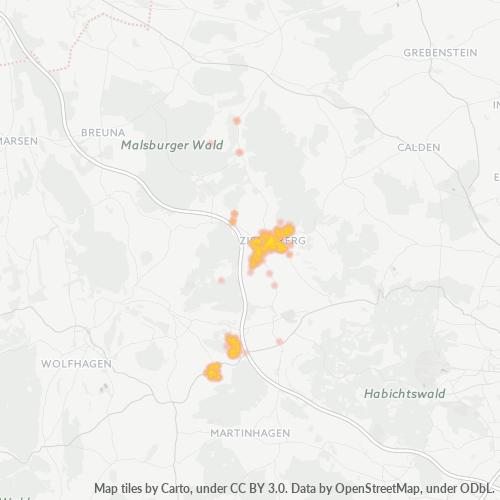 Heatmap für plz 34289