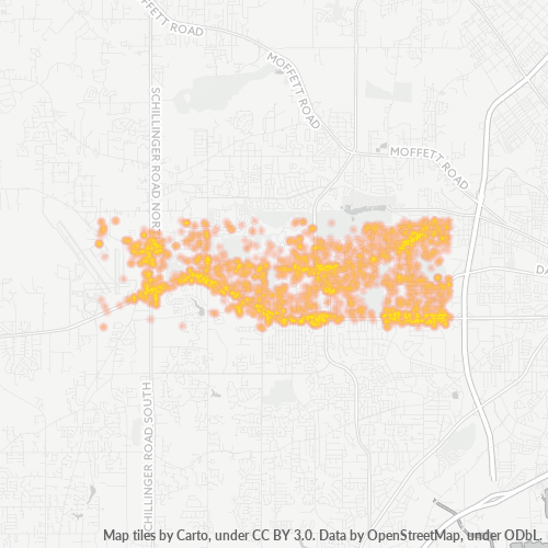 36608 Business Density Heatmap