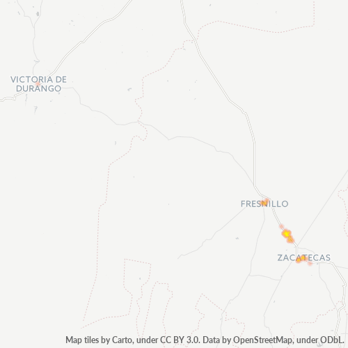 98500 Mapa de calor de densidad empresarial
