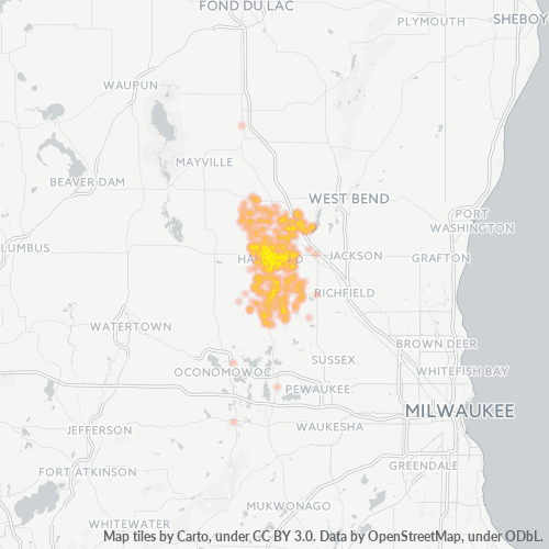 53027 Business Density Heatmap