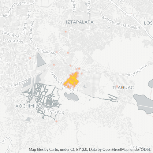 13270 Mapa de calor de densidad empresarial