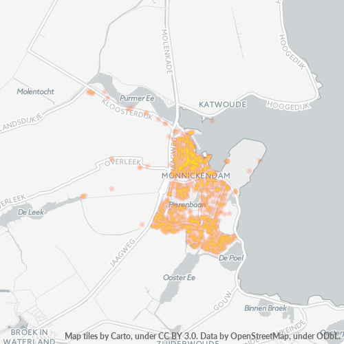 Heatmap voor postcode 1141