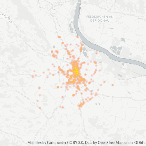 Heatmap für postleitzahl 4070