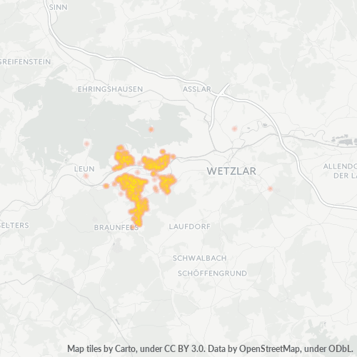 Heatmap für plz 35606
