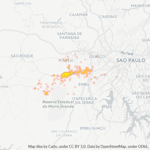 06700-000 Heatmap de Densidade da Empresa
