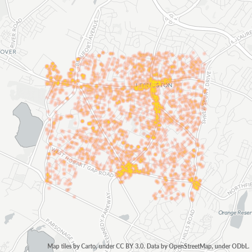07039 Business Density Heatmap