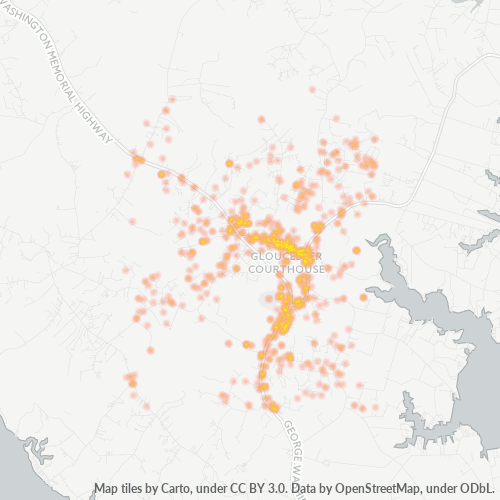 23061 Business Density Heatmap