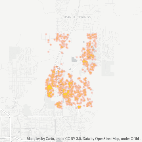 89436 Business Density Heatmap